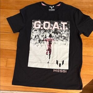 Messi Black Graphic Kids T-Shirt